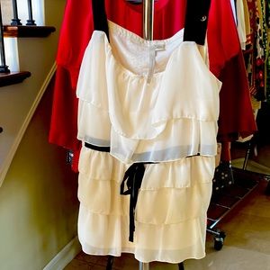 layered Lauren Conrad Cami. Ribbon straps w adjustable button.
